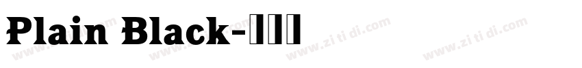 Plain Black字体转换 Plain Black字体转换